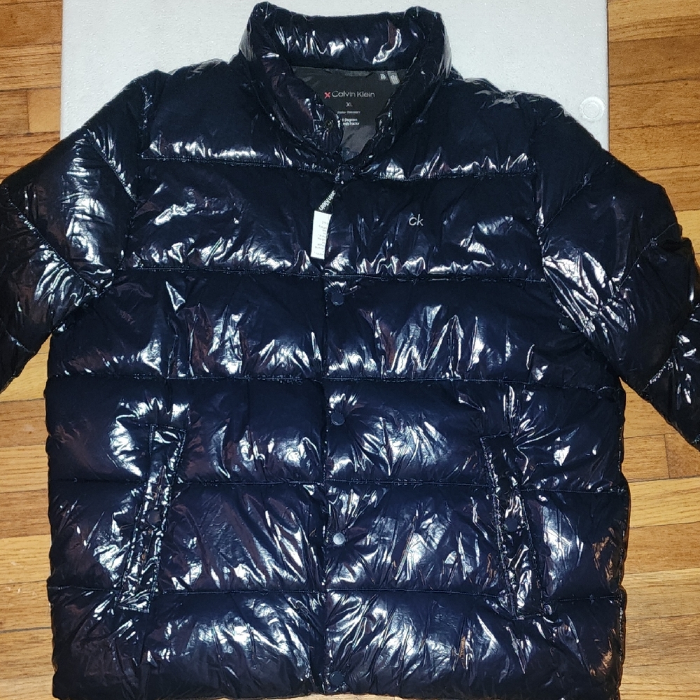 Calvin Klein Men's Shiny Black Puffer Jacket